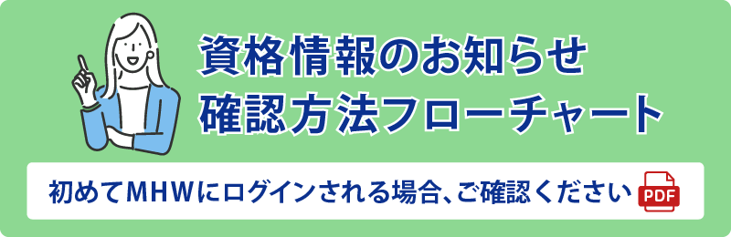 資格情報のお知らせ　確認方法フローチャート